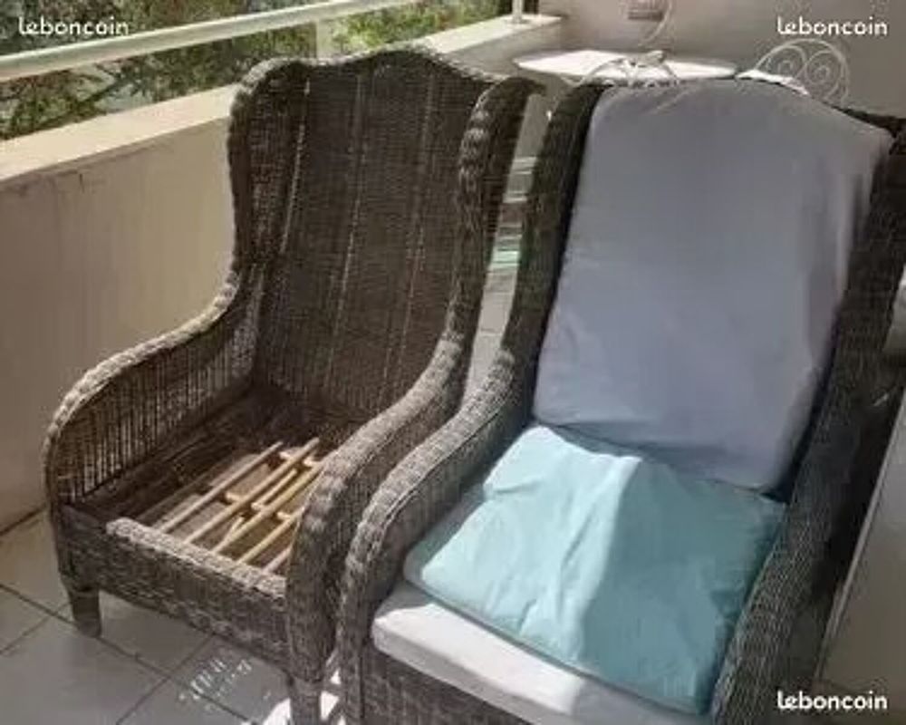FAUTEUIL GRAND DOSSIER EN NUBUC NATUREL Meubles