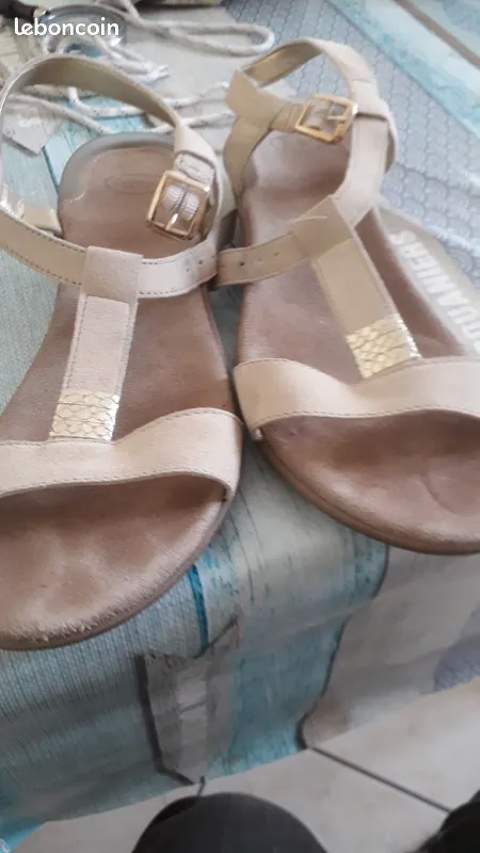 sandalette taupe neuf  48 Argels-sur-Mer (66)