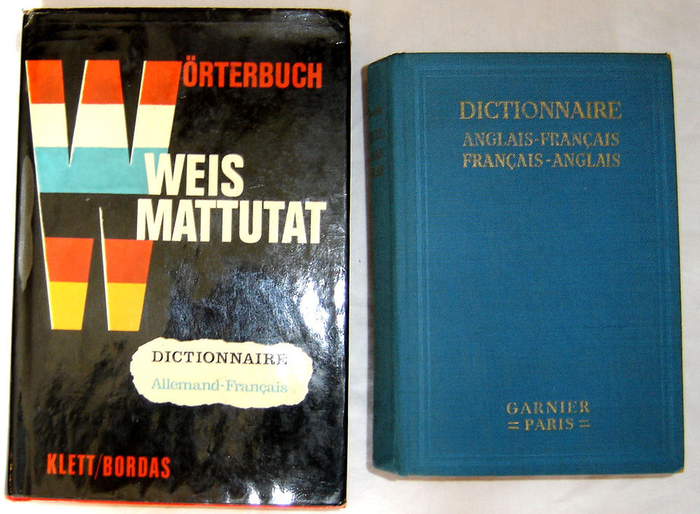 LOT de 2 dictionnaires anglais/fran&ccedil;ais et allemand/fran&ccedil;ais Livres et BD