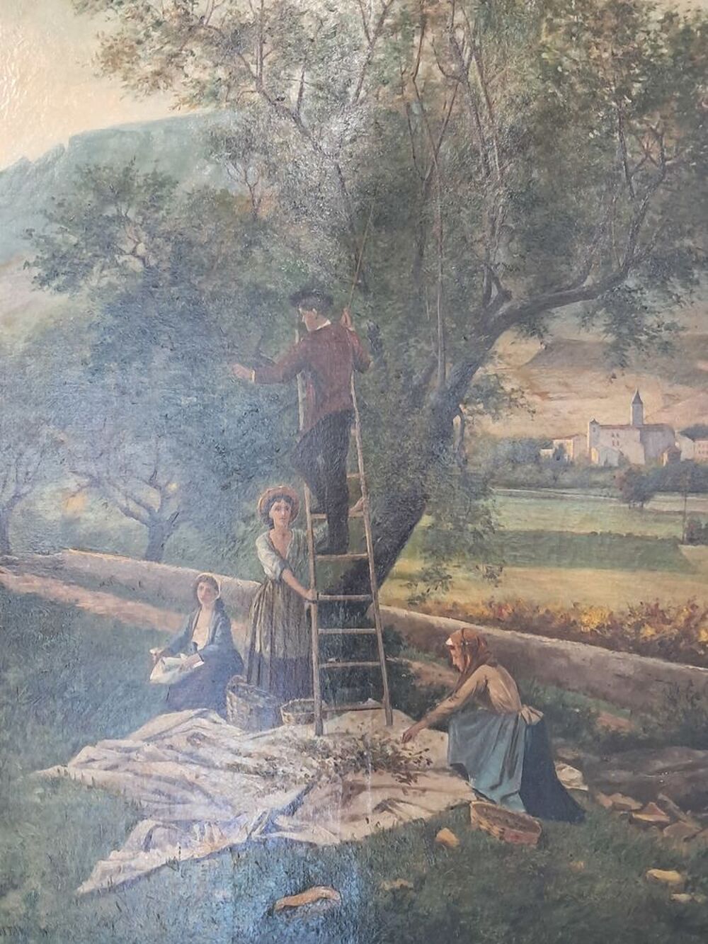 Tableau, huile sur toile ancienne Décoration