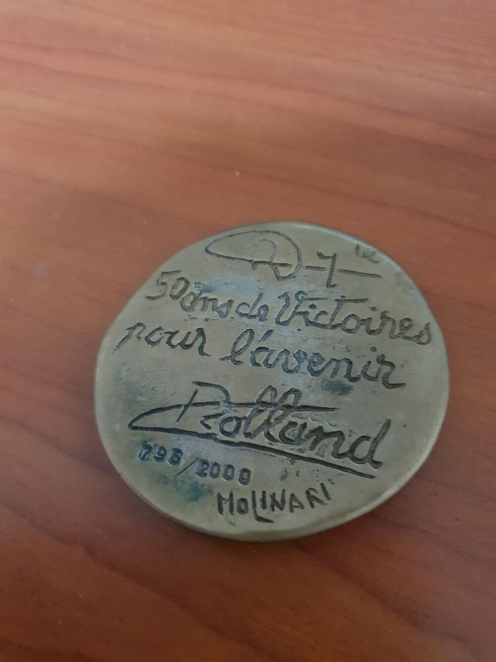 m&eacute;daille bronze ou etain 