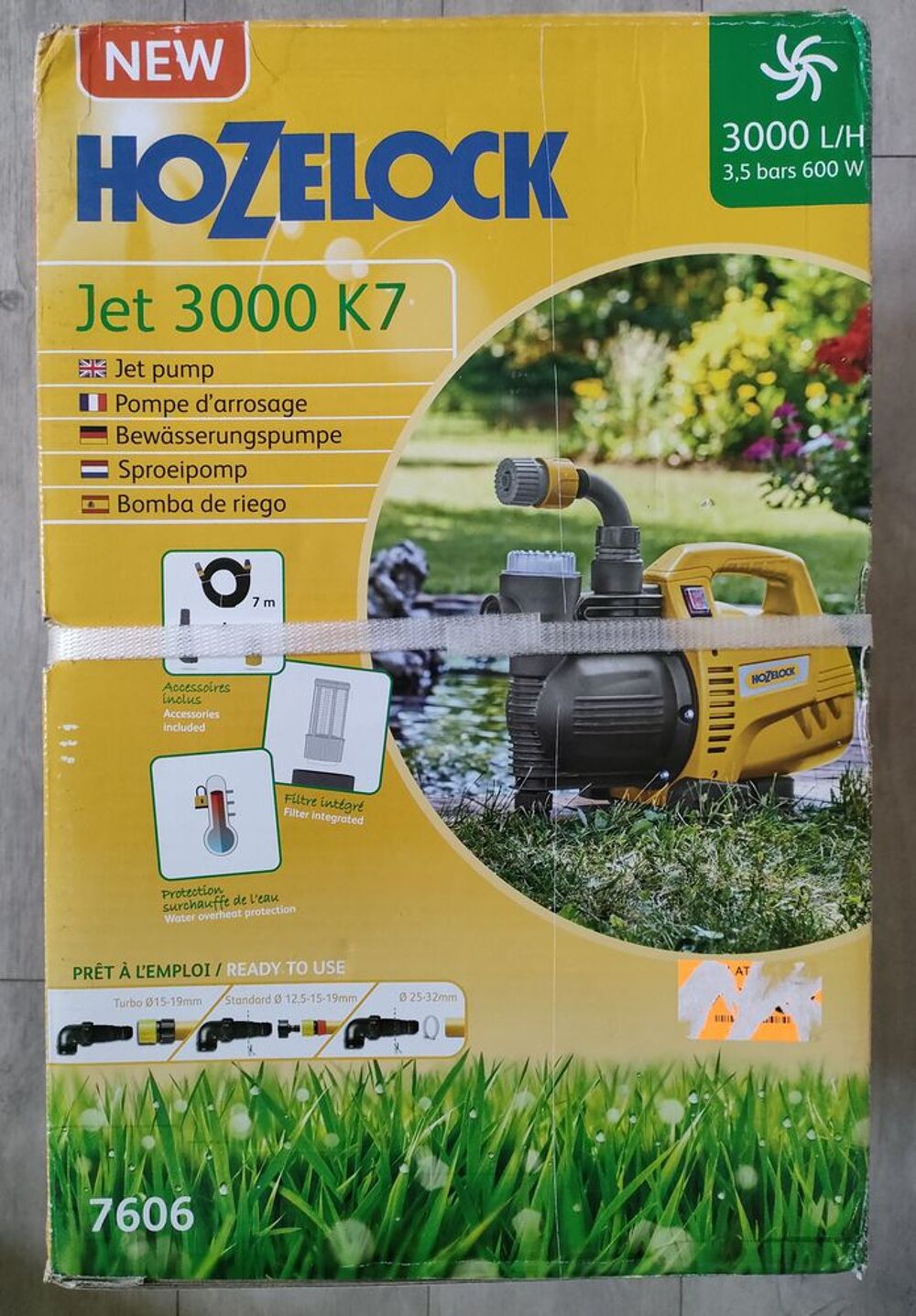 Pompe d'arrosage neuve Jet 3000 K7, 600W, HOZELOCK Jardin