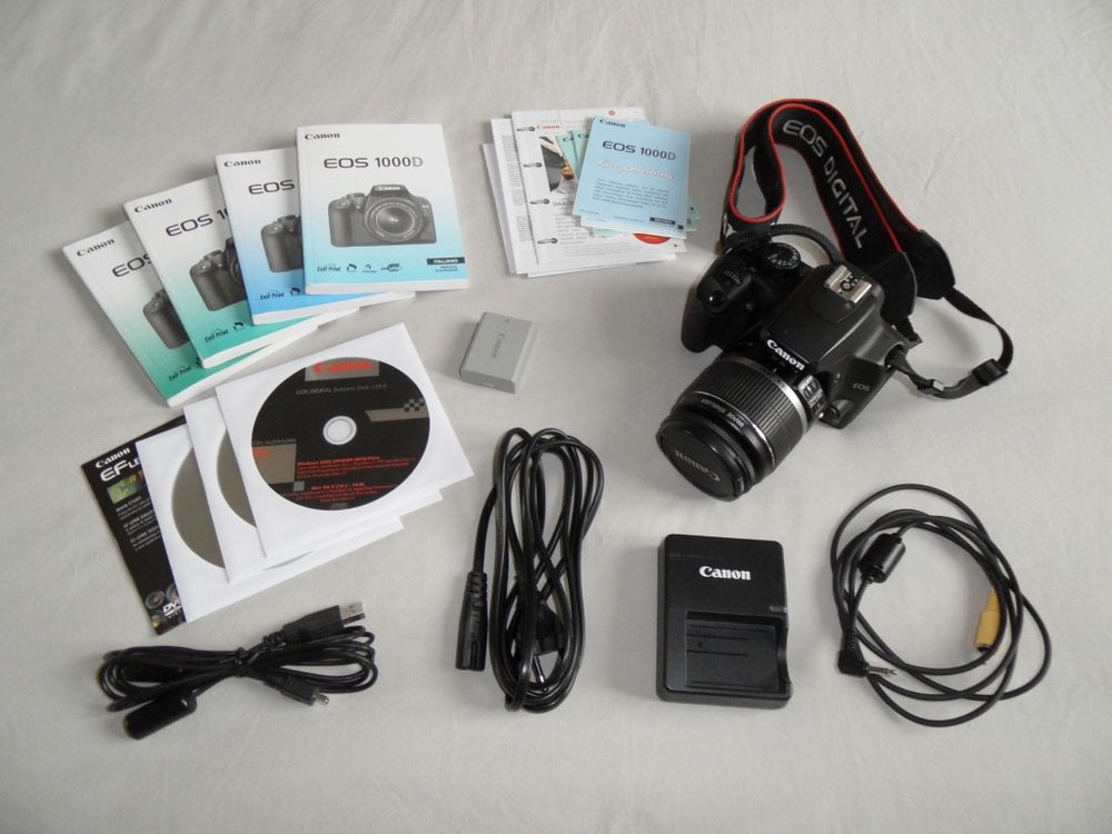 Appareil Canon EOS 1000D en bon &eacute;tat + Accessoires Photos/Video/TV