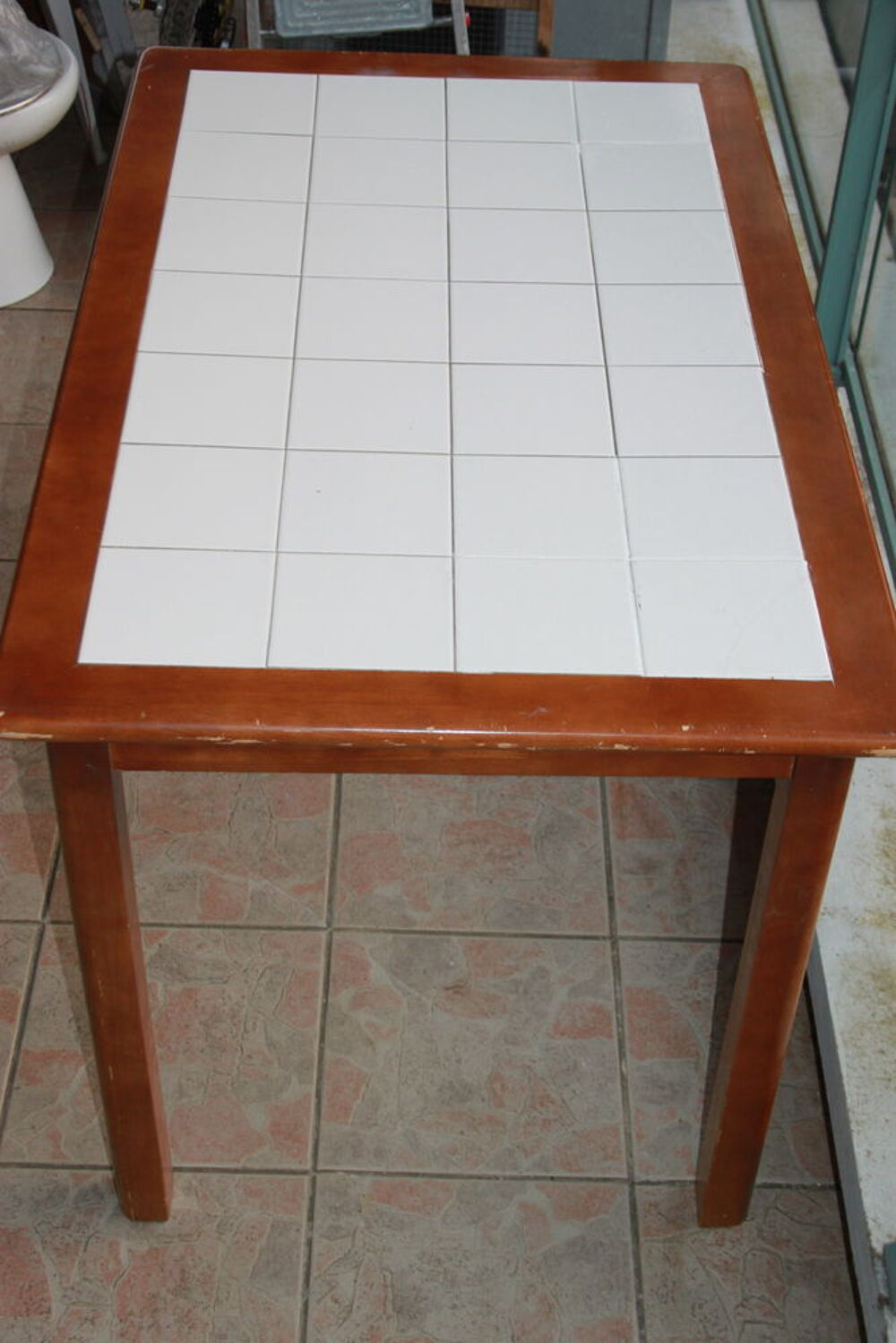 Belle Table carrel&eacute;e rectangulaire en ch&ecirc;ne Meubles