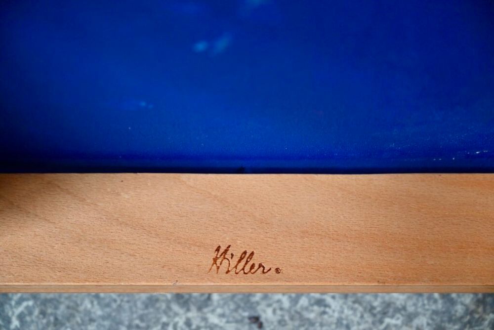 Chaises vintage scandinave Hiller lot s&eacute;rie bleues Meubles