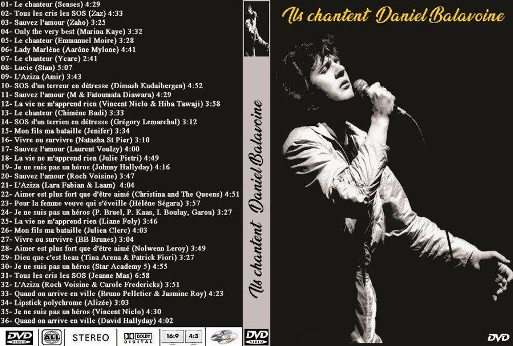 Ils chantent Daniel Balavoine DVD Lara Fabian, Jeanne Mas DVD et blu-ray