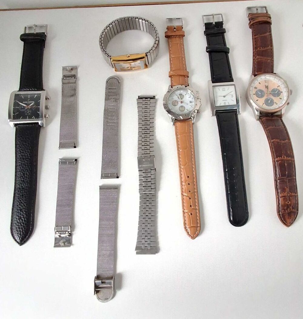 Lot+11+montres+VINTAGE€+Ancienne+&agrave; +r&eacute;viser+-+ou+-+pi&egrave;ces+-+bracelets+-+vintage+-+Envoi+disponible Bijoux et montres