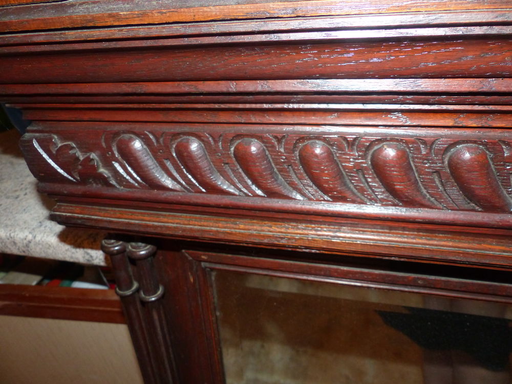 Miroir ch&ecirc;ne bon &eacute;tat "Style Henri II" 
Décoration