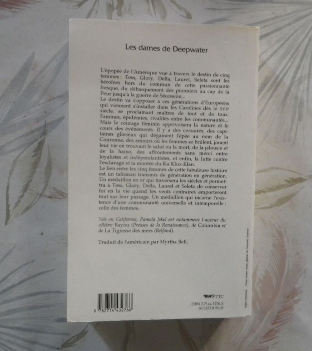 LES DAMES DE DEEPWATER de Pamela JEKEL Ed. Belfond Livres et BD