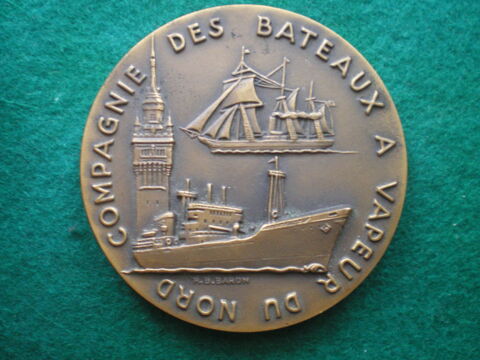 M�daille de la Compagnie des Bateaux � vapeur du Nord. 35 Caen (14)