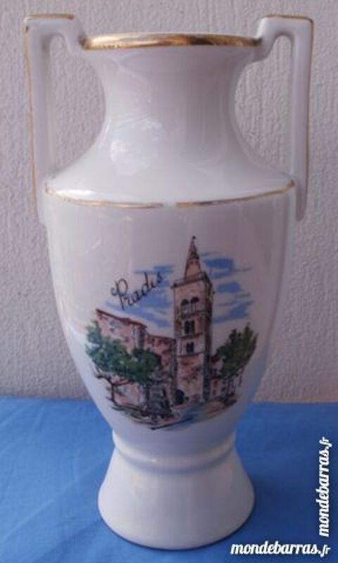 VASE porcelaine TOUPET Motif de Prades H. 21 cm 10 Montauban (82)