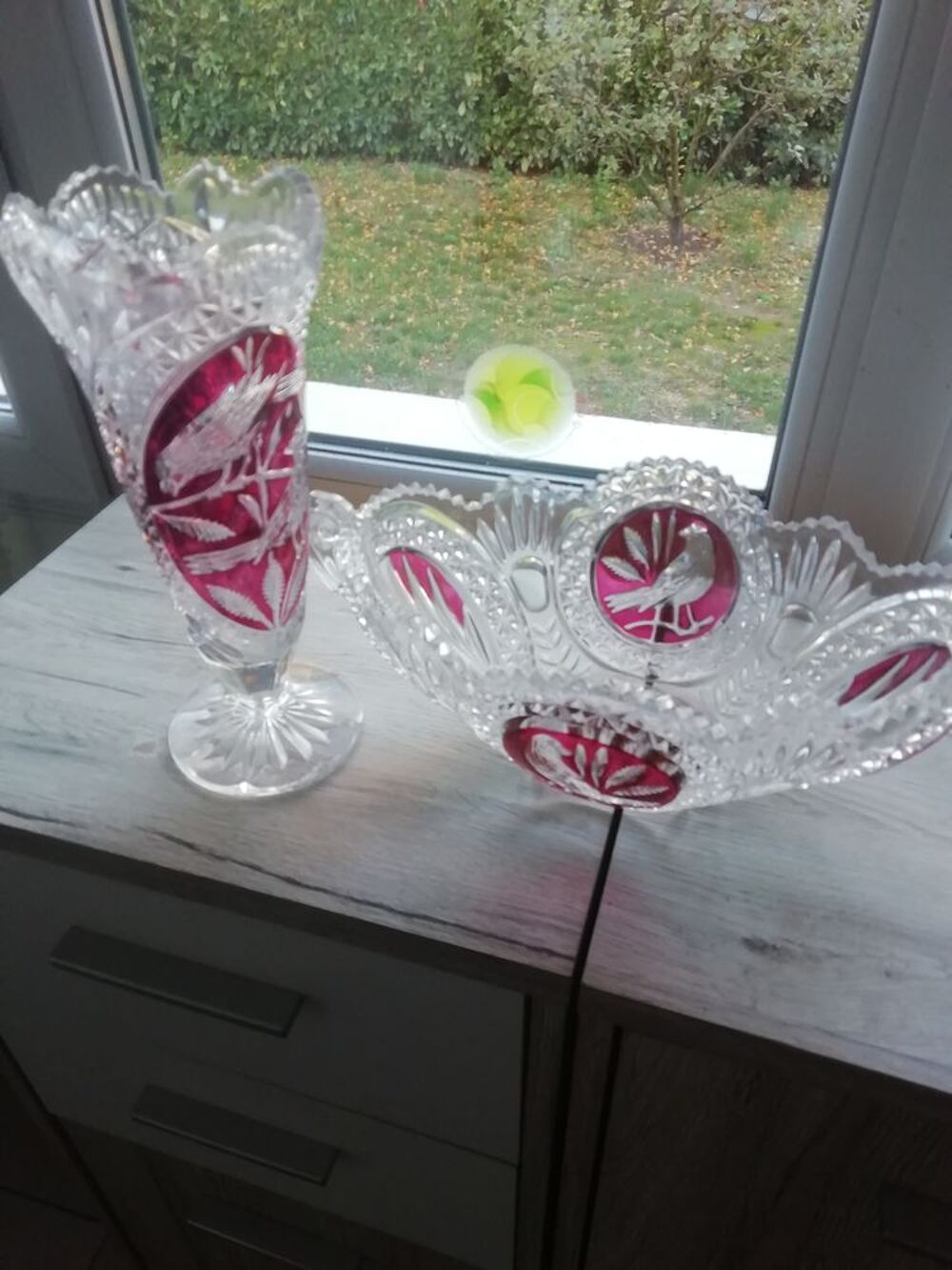 Vase et coupe &agrave; fruits Décoration