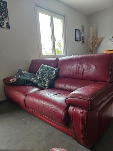 2 canaps cuir 450 La Haie-Fouassire (44)