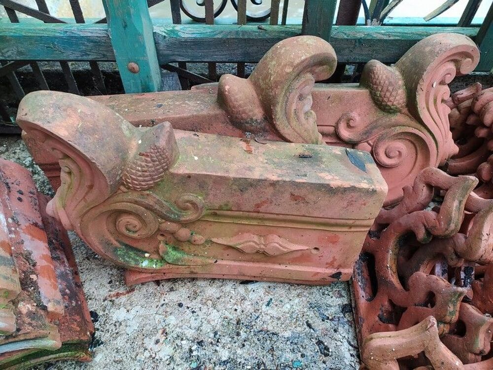  &Eacute;l&eacute;ments Faitage Faiti&egrave;re Cr&ecirc;te Brique Tuile Ornementation Bricolage