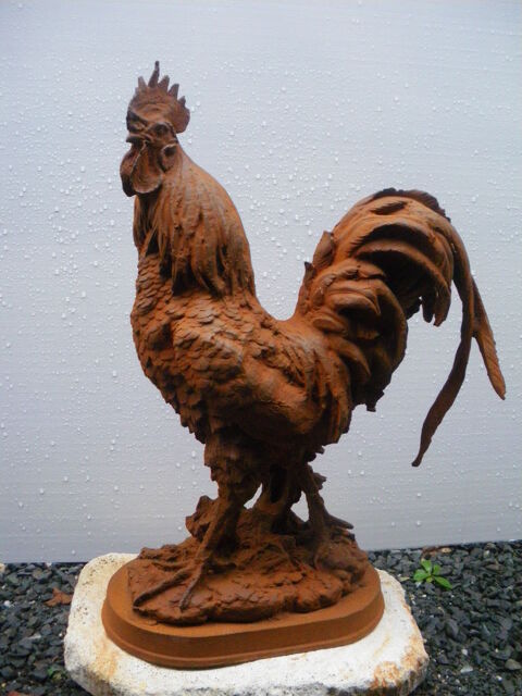 Statue Coq en fonte, pierre 440 Chteau-l'vque (24)