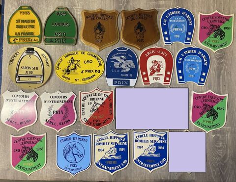 Lot de plaques de concours hippique 40 Saint-Dizier (52)