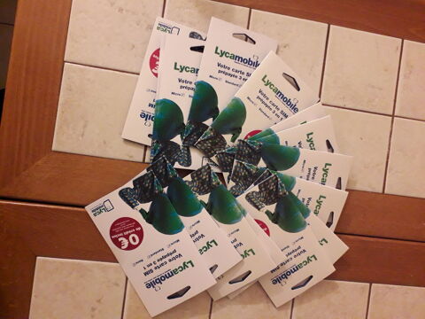 30 carte sim lycamobile neuf aucun envoi 25 Nevers (58)