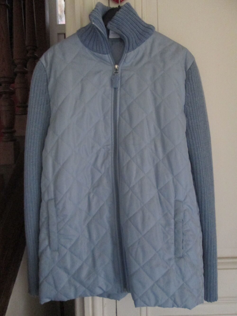 Veste manteau leger bleu gris NEUF Vêtements