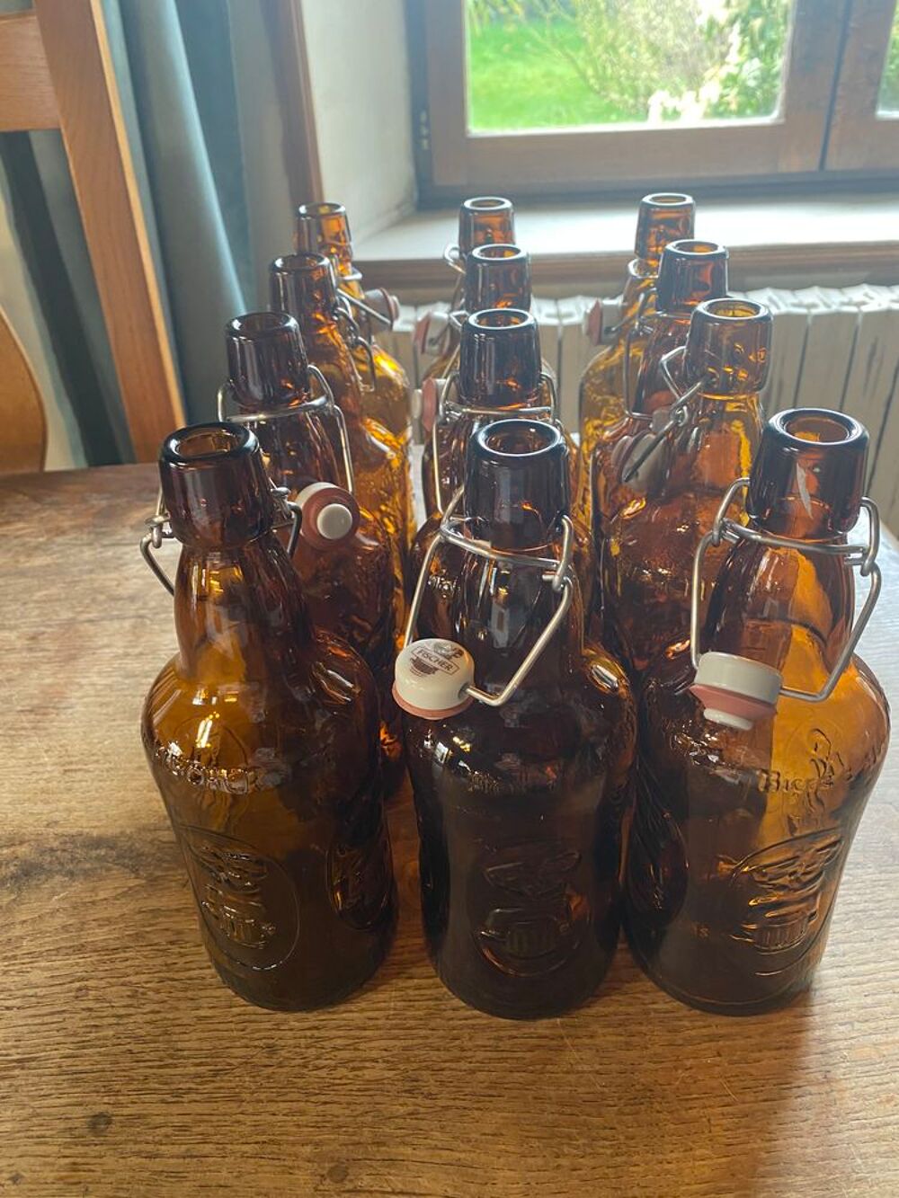 Ancienne bouteille de bi&egrave;re Fischer 66 cl le lot de 12 Cuisine