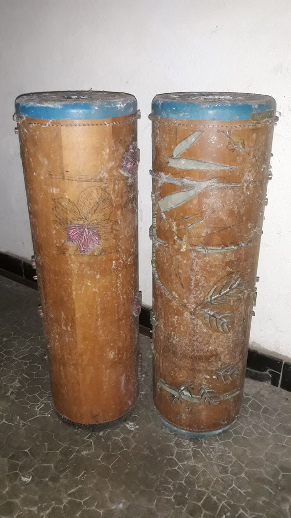 2 rouleaux impression tissu. Décoration