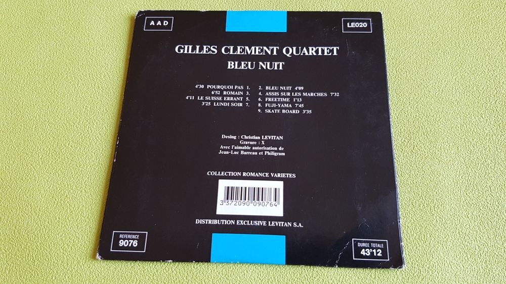 GILLES CLEMENT QUARTET CD et vinyles
