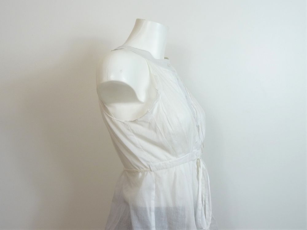 Blouse/ Top/ Tee Shirt Cintr&eacute; Blanc avec Lien &agrave; Nouer- Pinko Vêtements
