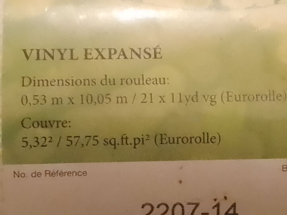 3 rouleaux de papier peint Décoration