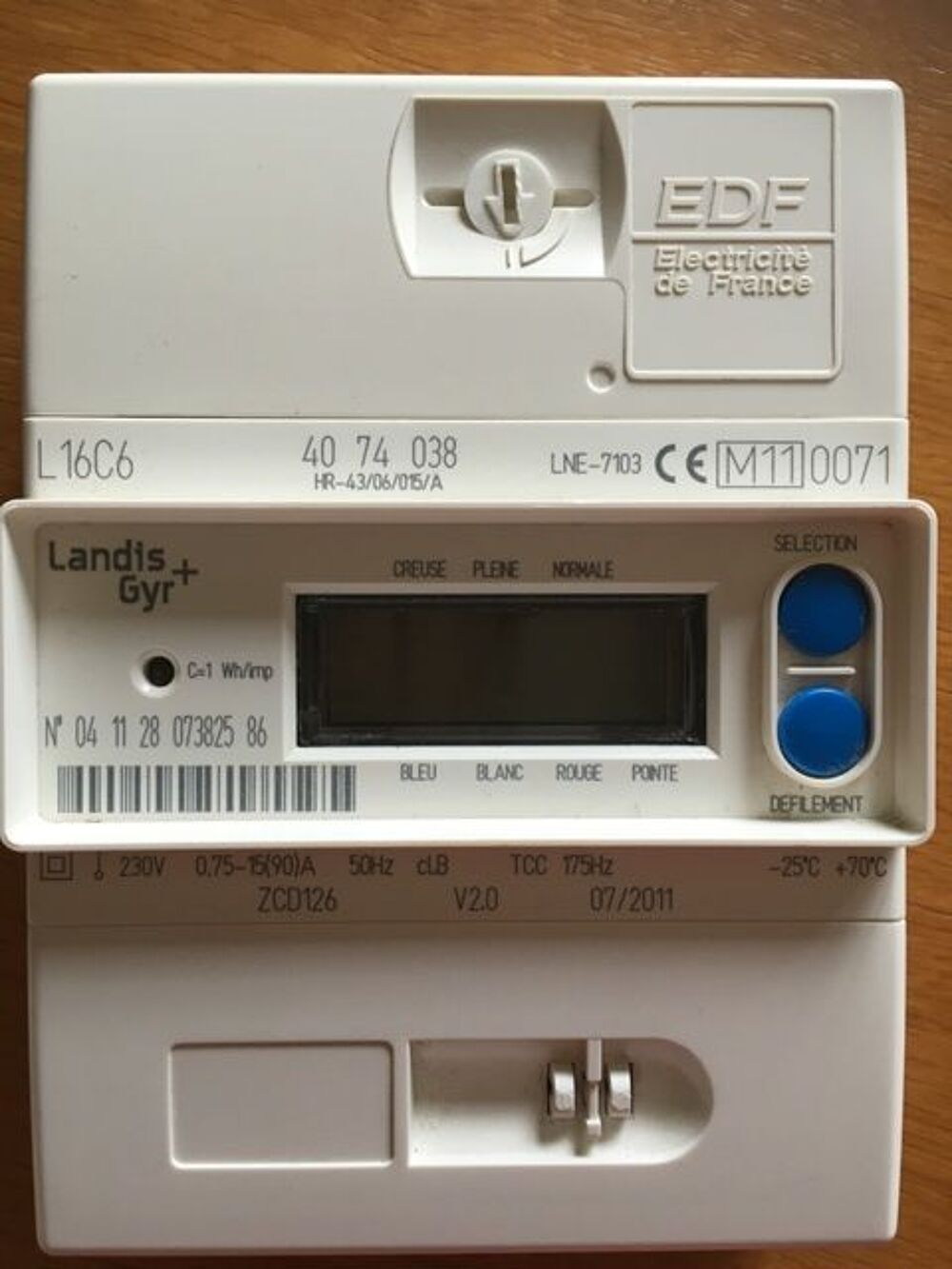 compteur monophas&eacute; 15-90A ann&eacute;e 2016 Bricolage