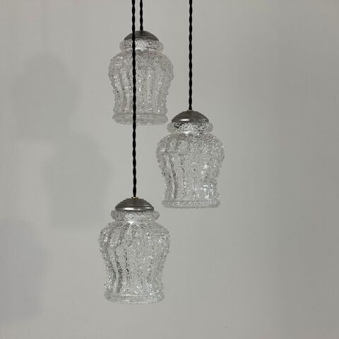 ANCIEN LUSTRE CASCADE 3 FEUX VINTAGE 160 Montreuil (93)
