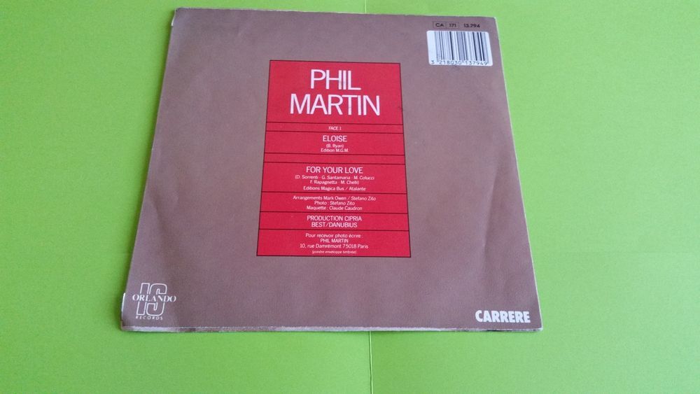 PHIL MARTIN CD et vinyles