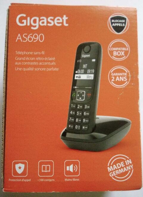 Téléphone fixe Gigaset AS690 neuf. Idéal base ou autres.20 € Amiens (80)