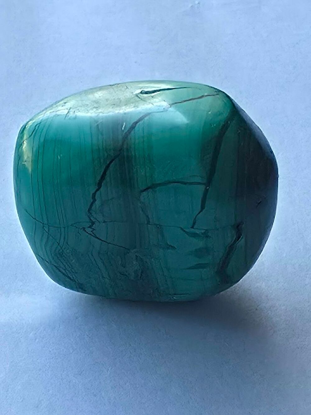 Malachite Naturelle du Katanga (RDC)-Splendide Galet Poli 37g 