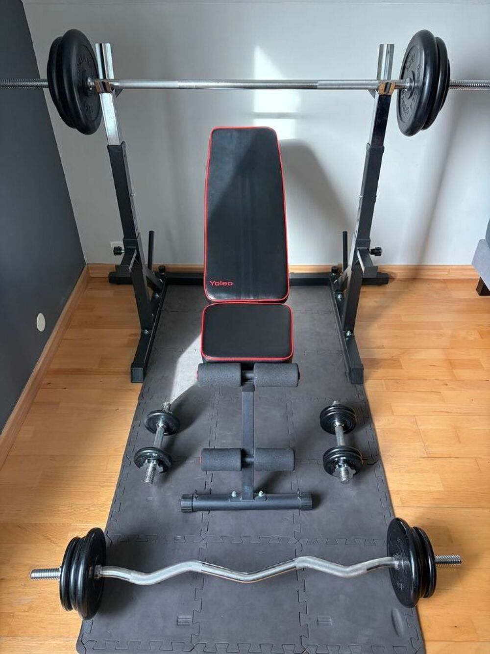 Set de musculation (140 kg de mat&eacute;riel) Sports