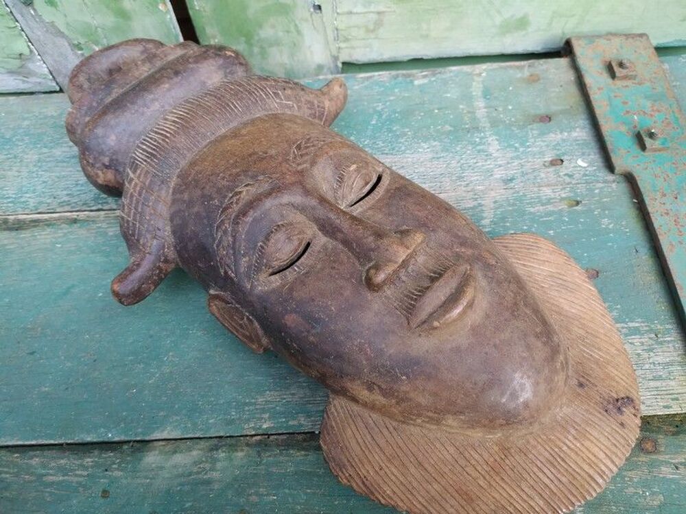 Sculpture Africaine Masque Bois Sculpt&eacute; Afrique Décoration