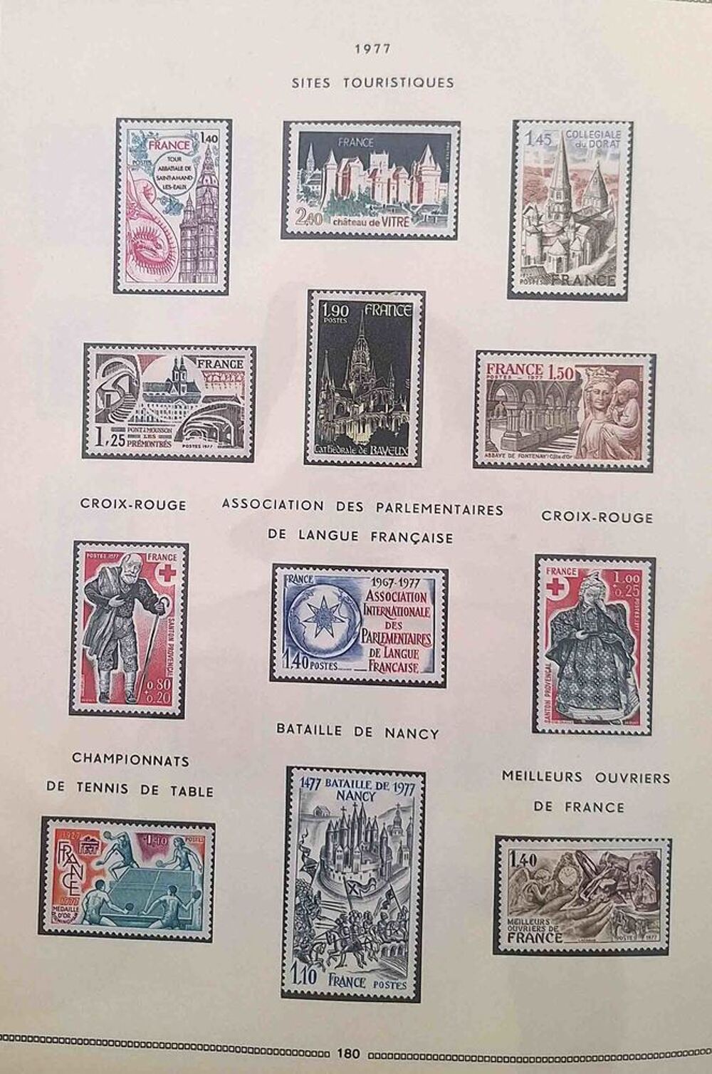 S&eacute;rie de timbres de collection de France F2 
