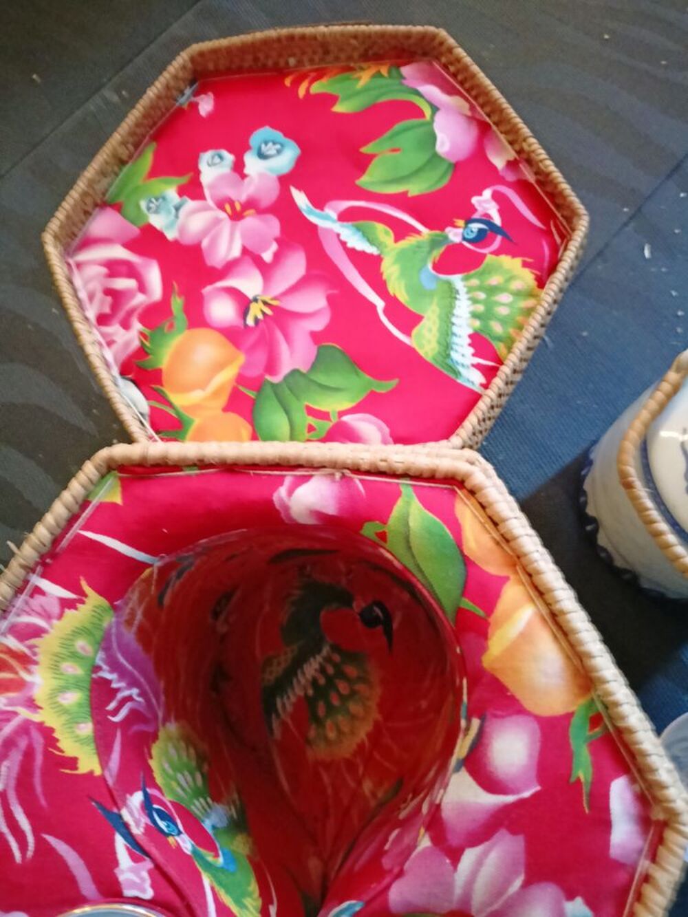 Panier &agrave; th&eacute; en Osier de voyage Décoration