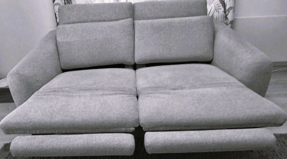 Canape en velour gris clair &eacute;lectrique Meubles