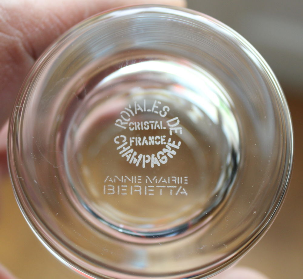 Verres cristal Royal de Champagne ANNE MARIE BERETTA Cuisine