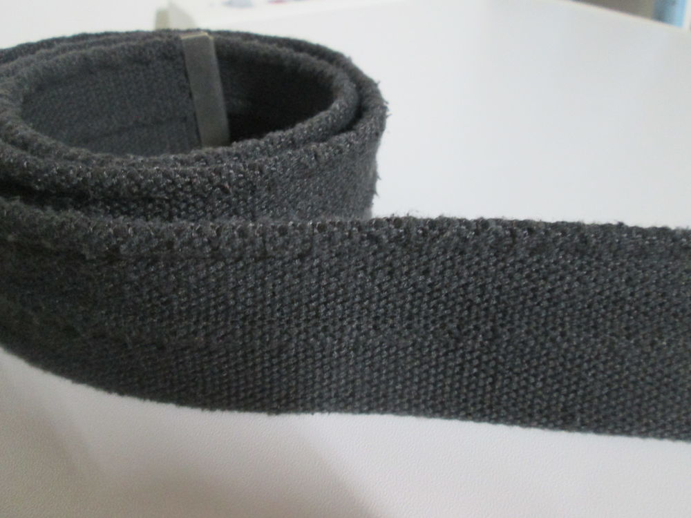 Ceinture en tissu gris homme ou femme Maroquinerie