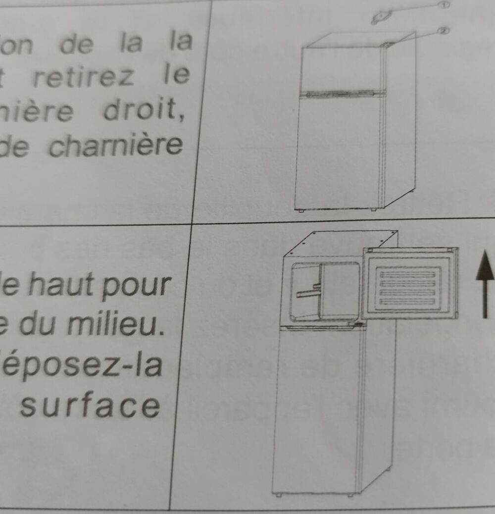 R&eacute;frig&eacute;rateur 2 portes gris 220-240V Electroménager