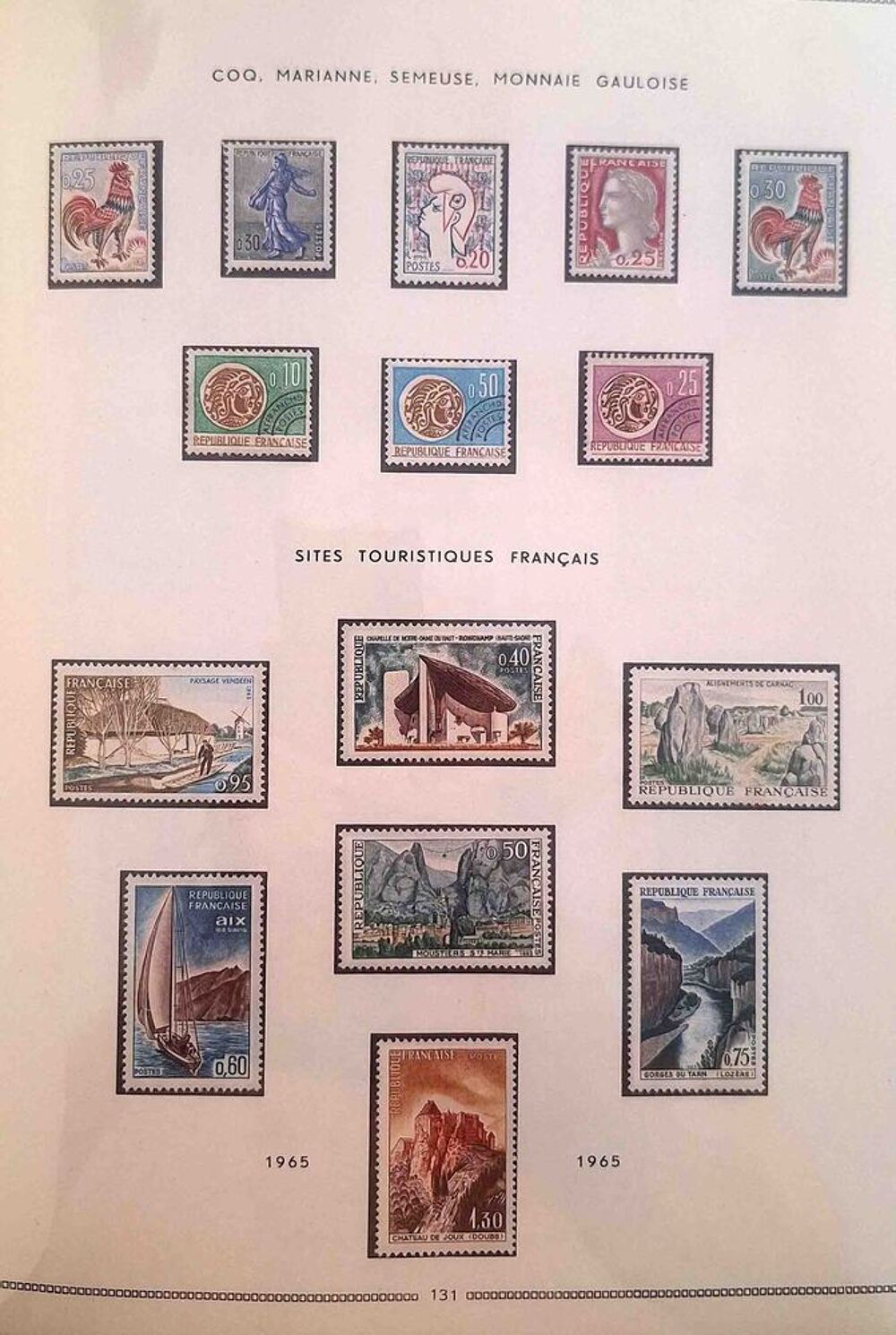 S&eacute;rie de timbres de collection de France G15 