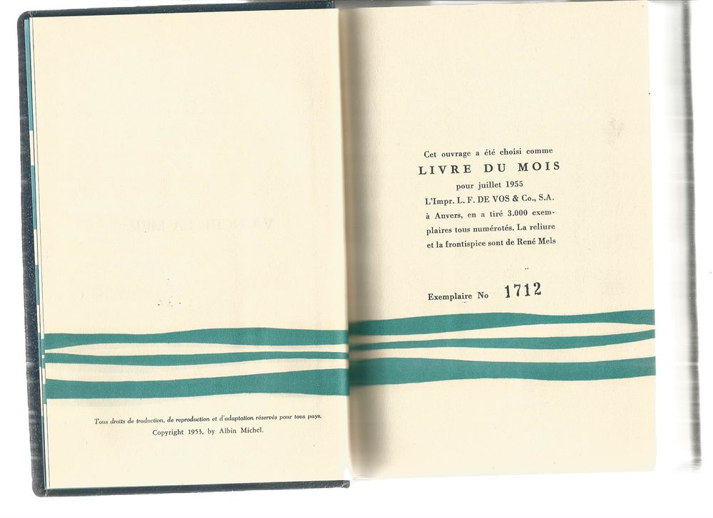 VAINCRE LA MER - WALCHEREN - A DEN DOOLAARD RENE MELS - 1955 Livres et BD