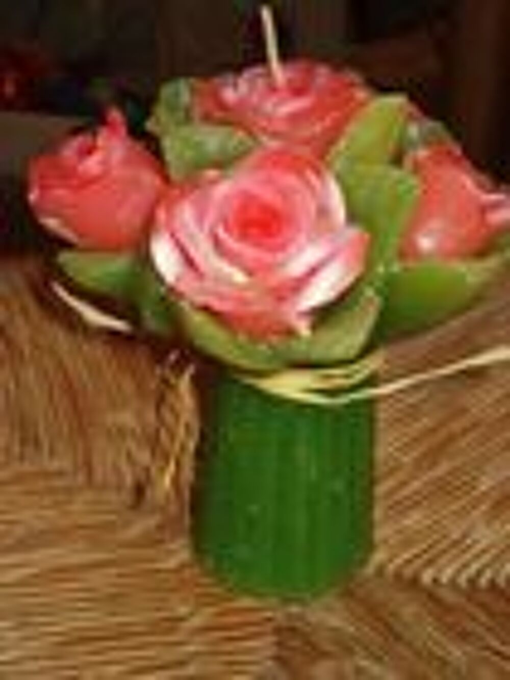 Roses en bougie neuf Décoration