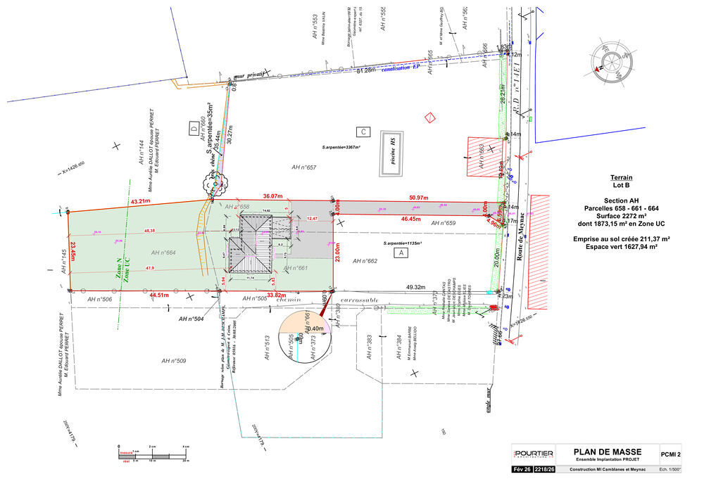 Vente Terrain TERRAIN D'EXCEPTION 2 272 m² ? PERMIS DE CONSTRUIRE ACCORDÉ Camblanes-et-meynac