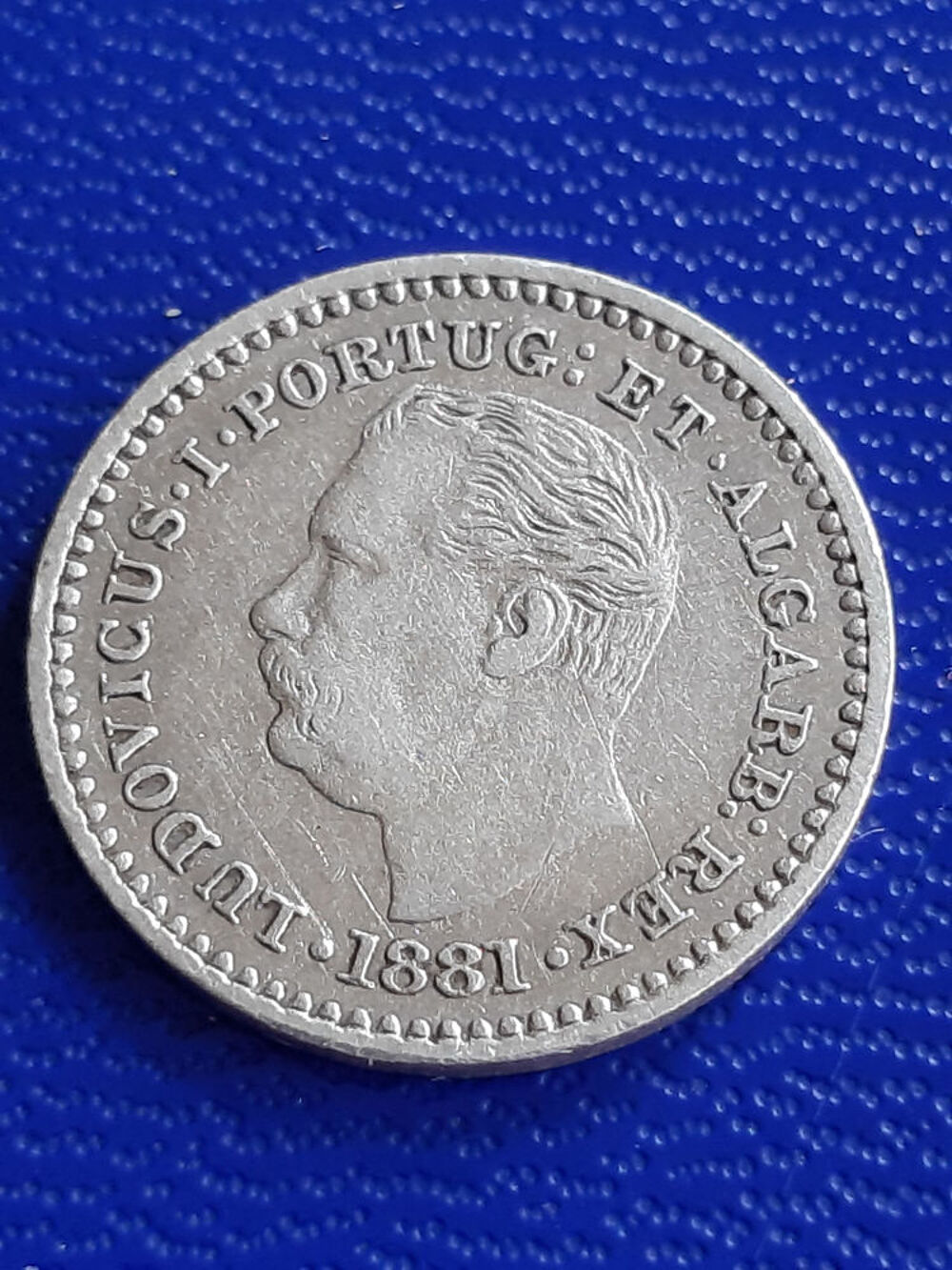 1881 Inde portugaise Goa 1/8 rupie en argent 