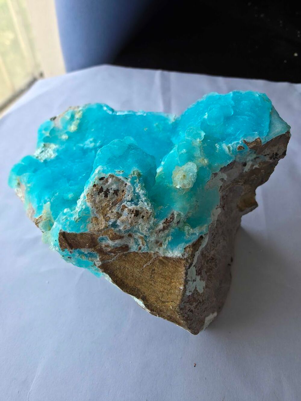 Sp&eacute;cimen H&eacute;mimorphite Bleue du Katanga RDC-Min&eacute;ral 302g 
