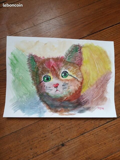 AQUARELLE CHATS 25 Saint-Jean-d'Angly (17)