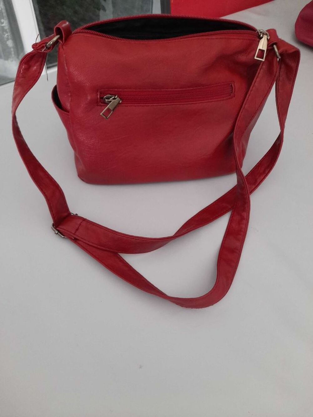 sac &agrave; mains rouge tr&egrave;s souple Maroquinerie