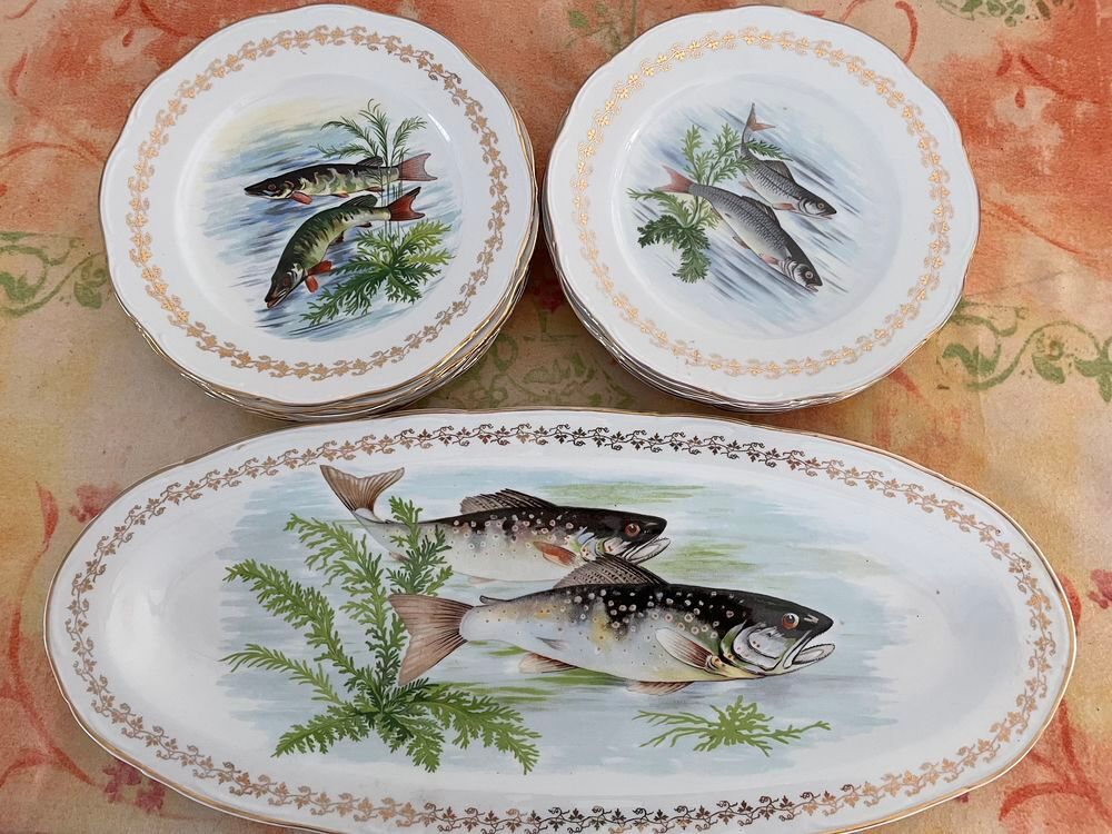 Service vaisselle poisson + service vaisselle complet Cuisine