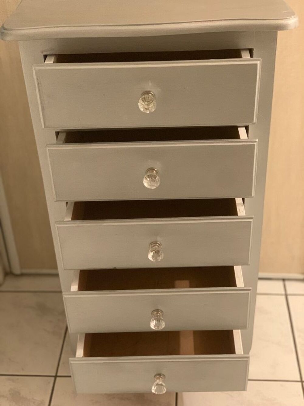 Petit Chiffonnier Gris Argent Meubles